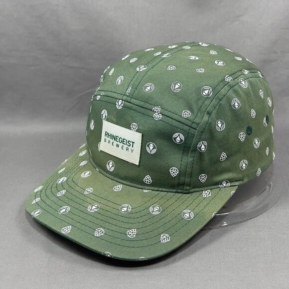 Rhinegeist Brewery Strapback Hat Cap Green 5 panel Beer Cincinnati Ohio USA Mens - Picture 1 of 15